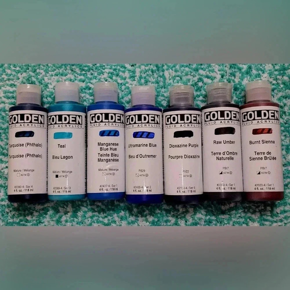 π Lot of 20 π GOLDEN FLUID ACRYLIC PAINT BOTTLES 4oz No Duplicates BRAND NEW - Picture 4 of 5